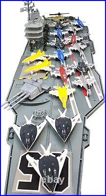 33 Inch Aircraft Carrier with Assorted Fighter Jets, 10 Army Soldiers & Vehicles