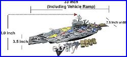 33 Inch Aircraft Carrier with Assorted Fighter Jets, 10 Army Soldiers & Vehicles