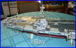 35 Museum Quality wood and metal aircraft carrier model