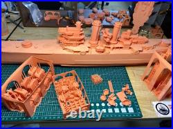 3D Printed 1/200 USS Helena (CL-50) Brooklyn class light cruiser (full hull)