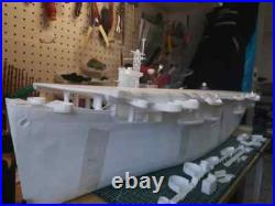 3D Printed 1/200 WWII U. S. Borg Class Escort Aircraft Carrier Model Kit 41.3 in