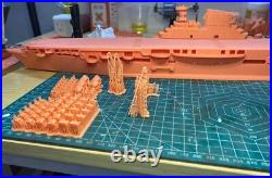 3D Printed 1/350 WWII Italian aircraft carrier Aquila(Eagle) waterline/full hull
