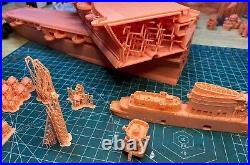 3D Printed 1/350 WWII Italian aircraft carrier Aquila(Eagle) waterline/full hull