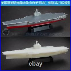 3D Printed 1/700/2000 USS Navy Forrestal Aircraft Carrier Model white resin Kit