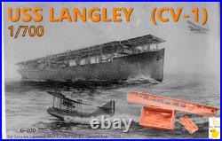 3D Printed Model 1/700 USS Langley Aircraft Carrier CV-1 Unpainted Kit