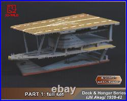 3D-WILD 1350 Japan IJN Aircraft Carrier Akagi Hangar & Deck Model Kit Full Set