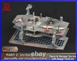 3D-WILD 1350 Japan IJN Aircraft Carrier Akagi Hangar & Deck Model Kit Part 3