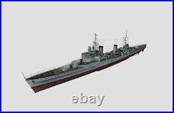 3D printed kits 1/350 HMS Liverpool (C11) cruiser (full hull)
