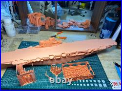 3d Printed Kit 1/350 Hms Indomitable Aircraft Carrier(full Hull/waterline)