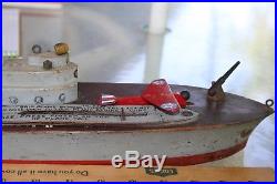 70 YRS OLD Rare WWII Keystone Aircraft Carrier Ship 15 with airplane GREAT