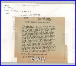 AVIATION Eugene Ely FIRST FLIGHT From Aircraft Carrier Deck 1910 Phot 1943 Print