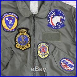 Air Force Summer Flyers Jacket CWU-36/P Green Patches VFA Aircraft Carriers