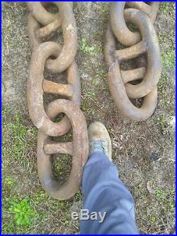 Aircraft Carrier Barge Ship Anchor Chain, Extra Large 16 Links, 30 Foot 2100lbs