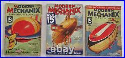 Aircraft Carrier Zeppelin airplane fantasy 1933-5 Moon Solar Power Lot x 3 mags Aircraft Carrier Zeppelin airplane fantasy 1933-5 Moon Solar Power Lot x 3 mags