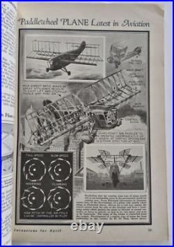 Aircraft Carrier Zeppelin airplane fantasy 1933-5 Moon Solar Power Lot x 3 mags Aircraft Carrier Zeppelin airplane fantasy 1933-5 Moon Solar Power Lot x 3 mags