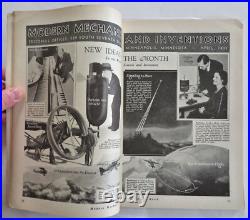 Aircraft Carrier Zeppelin airplane fantasy 1933-5 Moon Solar Power Lot x 3 mags Aircraft Carrier Zeppelin airplane fantasy 1933-5 Moon Solar Power Lot x 3 mags