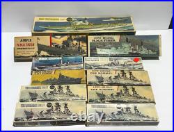 Airfix 1600 Plastic Model Lot HMS Victorious Tiger Leander Daring Rommel x12