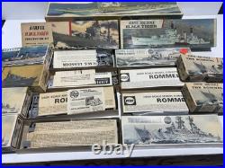 Airfix 1600 Plastic Model Lot HMS Victorious Tiger Leander Daring Rommel x12
