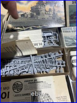 Airfix 1600 Plastic Model Lot HMS Victorious Tiger Leander Daring Rommel x12