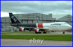 B-747-200 European Aircharter EAL Airplane Wood Model Regular Free Shipping