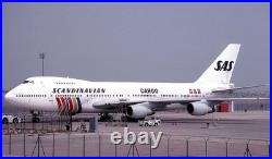 B-747 Scandinavian Airlines SAS Cargo Airplane Wood Model Regular Free Ship