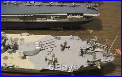 BUILT WWII BattleShip AIRCRAFT Carrier Lot 5 Model 1/350 Bar Decor RARE RUSSIAN