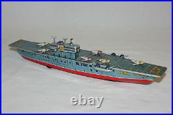 Bandai Japan Tin Friction Coral Sea Aircraft Carrier Navy War Ship Boat EX L@@K