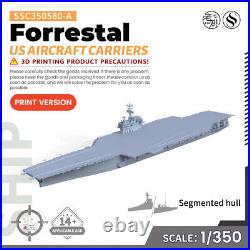 Battleship Unpainted 1/350 Military Model Kit USN Forrestal Aircraft Carriers