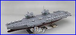 British HMS Queen Elizabeth aircraft carrier display wood custom model ship
