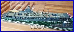 Built Ijn Junyo & Kiso Ww2 Aircraft Carrier 1/700 Ship Model In Display Case