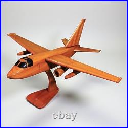 Carrier-Based Patrol Aircraft Mahogany Wood Model Handcrafted Military Decor