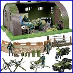Click N' Play Mega Military Army Base Barrack Command Center Set with