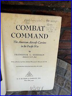 Combat Command American Aircraft Carriers Frederick Sherman Signed Personalized