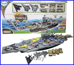 Complete Military Aircraft Carrier Set 18 Jets, Soldiers, and Movable Vehicles Complete Military Aircraft Carrier Set 18 Jets, Soldiers, and Movable Vehicles