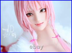 Custom 16 Anime Girl Pink Hair Head Sculpt Fit 12'' OB HTphicen UD Body Toy
