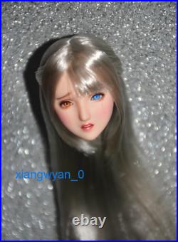 Customize 1/6 OB Beauty Girl Head Sculpt Makeup Face Fit 12'' PH UD LD Body Toy