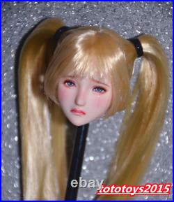 Customized 1/6 OB Anime Girl Crying Expression Head Carving Fit 12'' PH Body Toy
