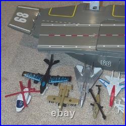 Diecast Toy Plane LOT 15 With Aircraft Carrier Military Planes
