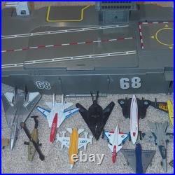 Diecast Toy Plane LOT 15 With Aircraft Carrier Military Planes