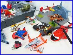 Disney Planes Diecast Plastic Planes & Cars Aircraft Carrier Ship Helicopter Lot