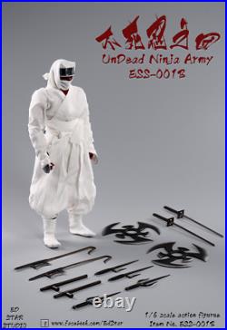 EdStar 1/6th ESS-001B White Undead Ninja Army Soldier Action Figure Collectible