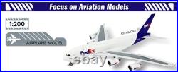 FedEx Express Airbus A380-800 N380FE Desk Display Jet Model 1/200 AZ Airplane