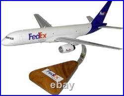 FedEx Express Boeing 757-200F Desk Top Display Wood Jet Model 1/100 SC Airplane