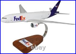 FedEx Express Boeing 777-200F Desk Top Display Wood Jet Model 1/144 SC Airplane
