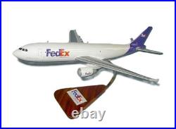 FedEx Express Cargo Airbus A300F Desk Display Wood Jet Model 1/100 SC Airplane