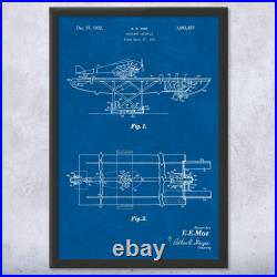 Framed Aircraft Carrier Catapult Wall Art Print Air Force Art US Navy Pilot Gift