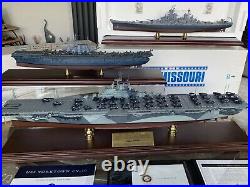 Franklin Mint 1350 USS Yorktown Aircraft Carrier CV 10 Desk Top Signed