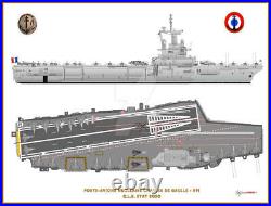 GAGA 1/350 French aircraft carrier Charles de Gaulle R91/Rafale, E-2C(full hull)