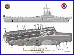 GAGA 1/350 French aircraft carrier Charles de Gaulle R91/Rafale, E-2C(waterline)