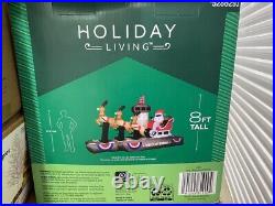 GEMMY 13' SANTA Deercraft Carrier Inflatable CHRISTMAS AIRCRAFT MILITARY